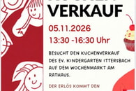 Gro&szlig;er Kuchenverkauf auf dem Wochenmarkt