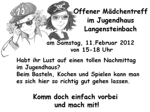 Plakat M&auml;dchentreff