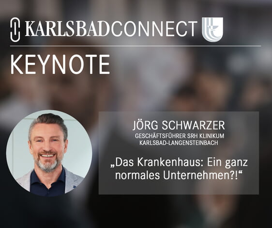 Jörg Schwarzer, Geschäftsführer SRH Klinikum Karlsbad-Langensteinbach spricht beim Karlsbader Business Abend